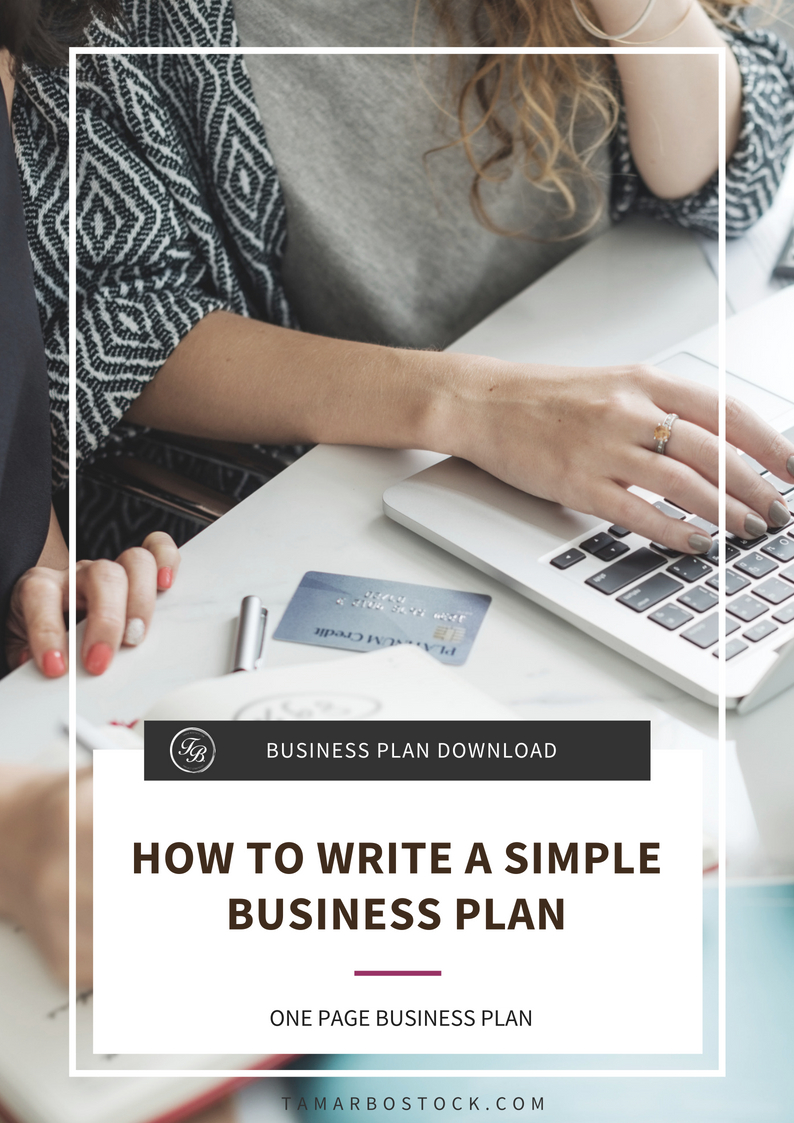 How to write a simple business plan – Tamar Bostock